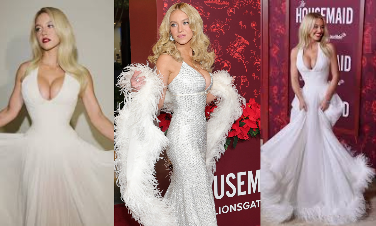Sydney Sweeney Brings Old Hollywood Glamour in a Dreamy White Satin Look